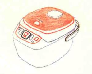 电饭煲色铅笔简笔画画法步骤03