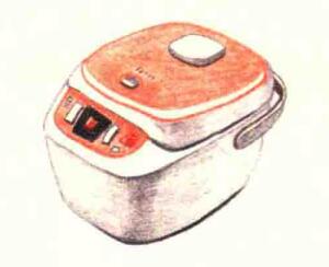 电饭煲色铅笔简笔画画法步骤06