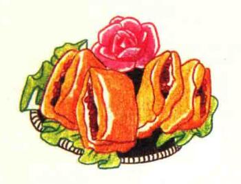 肉夹馍色铅笔简笔画画法步骤05