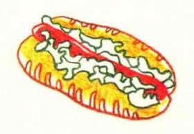 热狗色铅笔简笔画画法步骤04