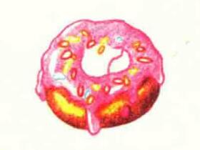 面包圈色铅笔简笔画画法步骤05