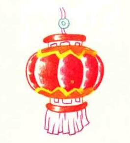 春节灯笼色铅笔简笔画画法步骤04