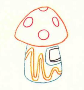 垃圾桶的色铅笔简笔画画法步骤02