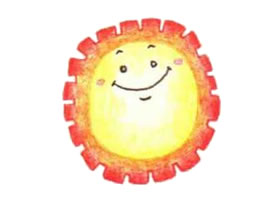 太阳色铅笔简笔画画法步骤