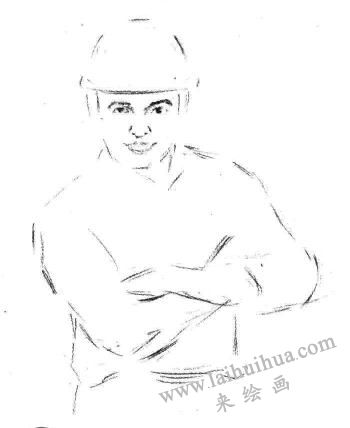 油漆工素描画法步骤02