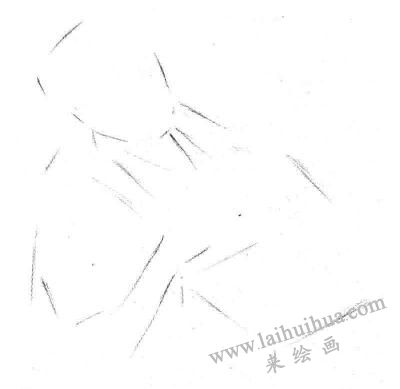 收银员素描画法步骤01