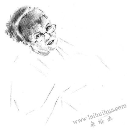 收银员素描画法步骤05