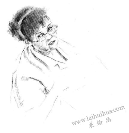收银员素描画法步骤06