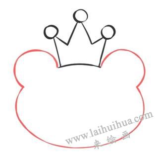 青蛙王子简笔画教程（步骤）02
