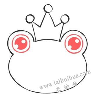 青蛙王子简笔画教程（步骤）03
