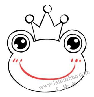 青蛙王子简笔画教程（步骤）04