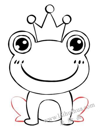 青蛙王子简笔画教程（步骤）05