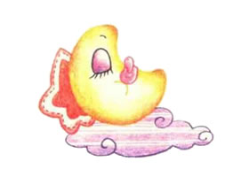 月亮色铅笔简笔画画法步骤
