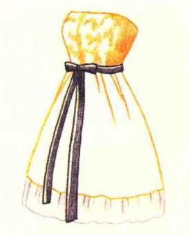 小礼服裙色铅笔简笔画画法步骤04