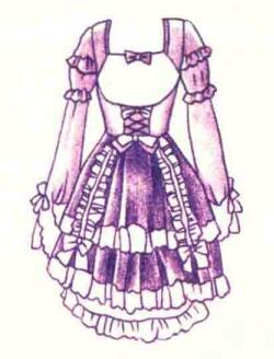 娃娃服色铅笔简笔画画法步骤04