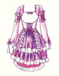 娃娃服色铅笔简笔画画法步骤05