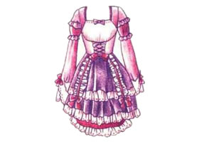 娃娃服色铅笔简笔画画法步骤