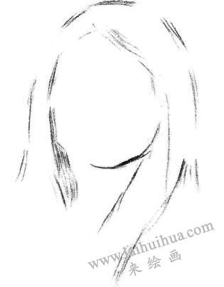 温柔的女人素描画法步骤01