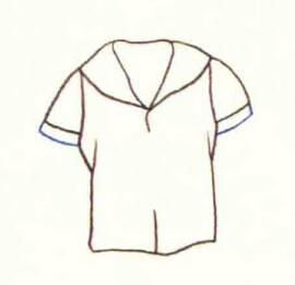校服的色铅笔简笔画画法步骤01