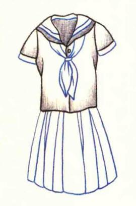 校服色铅笔简笔画画法步骤03