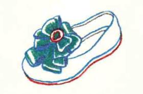 公主鞋色铅笔简笔画画法步骤04