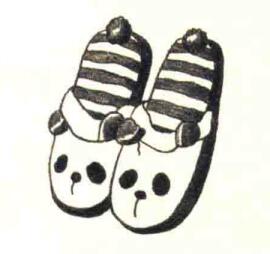 棉拖鞋色铅笔简笔画画法步骤06