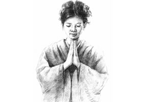 甜美的女孩素描画法步骤