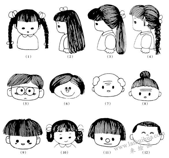 人物画法之形态的夸张表现：头发01