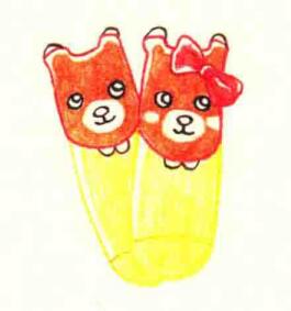 袜子色铅笔简笔画画法步骤05
