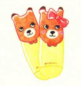 袜子色铅笔简笔画画法步骤06