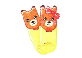 袜子色铅笔简笔画