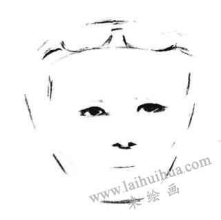 帅气的少年素描画法步骤02