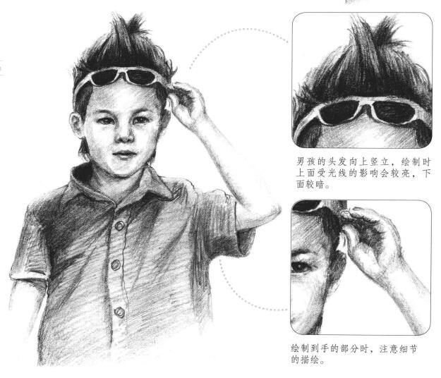 帅气的少年素描画法步骤