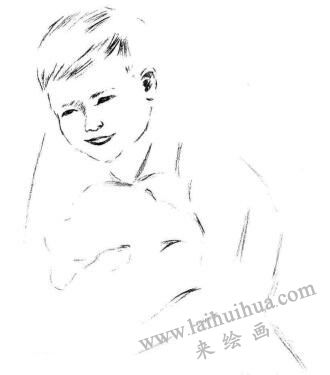 阳光男孩素描画法步骤