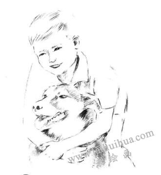 阳光男孩素描画法步骤05