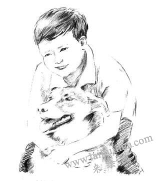 阳光男孩素描画法步骤07