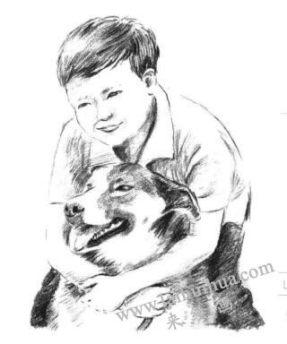 阳光男孩素描画法步骤09