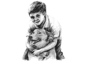 阳光男孩素描画法步骤
