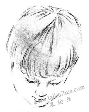 画画的男孩素描画法步骤02