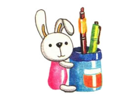 笔筒色铅笔简笔画