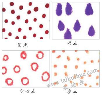 油棒画色彩技法：点