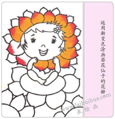 葵花仙子油棒画画法步骤02