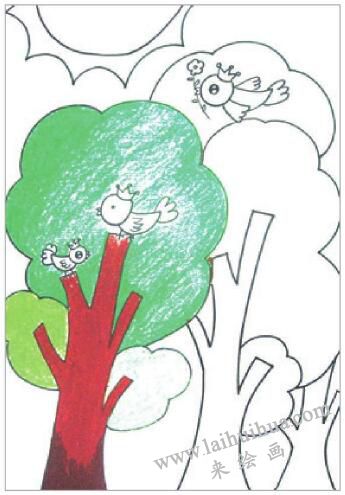 夏天油棒画画法步骤02