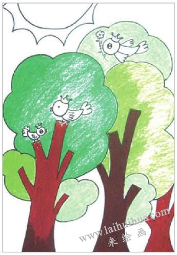 夏天油棒画画法步骤03