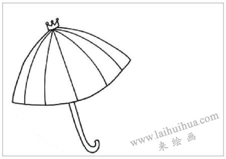 小花伞油棒画画法步骤01