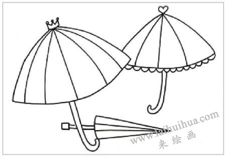 小花伞油棒画画法步骤02