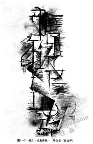 裸女（抽象素描），毕加索