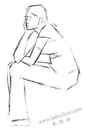 人物全身像素描的写生步骤01