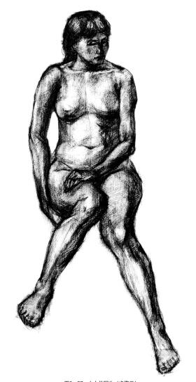 明暗法人体素描的写生步骤03