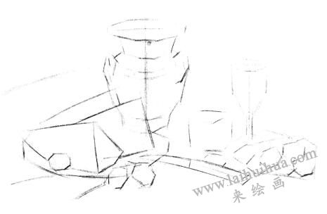 素描静物的写生步骤01